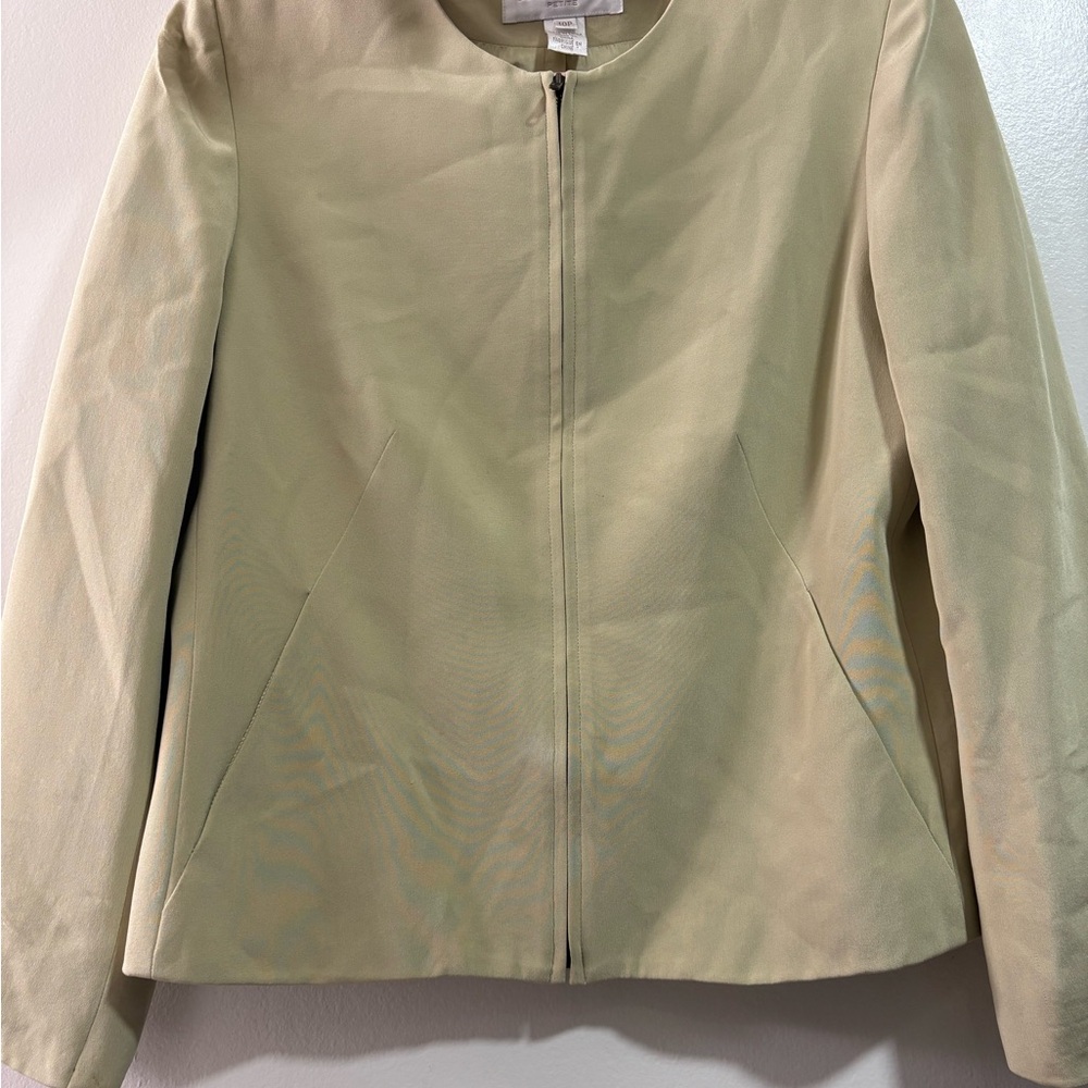 Jones New York 100% Silk Mint Green Women's Jacket